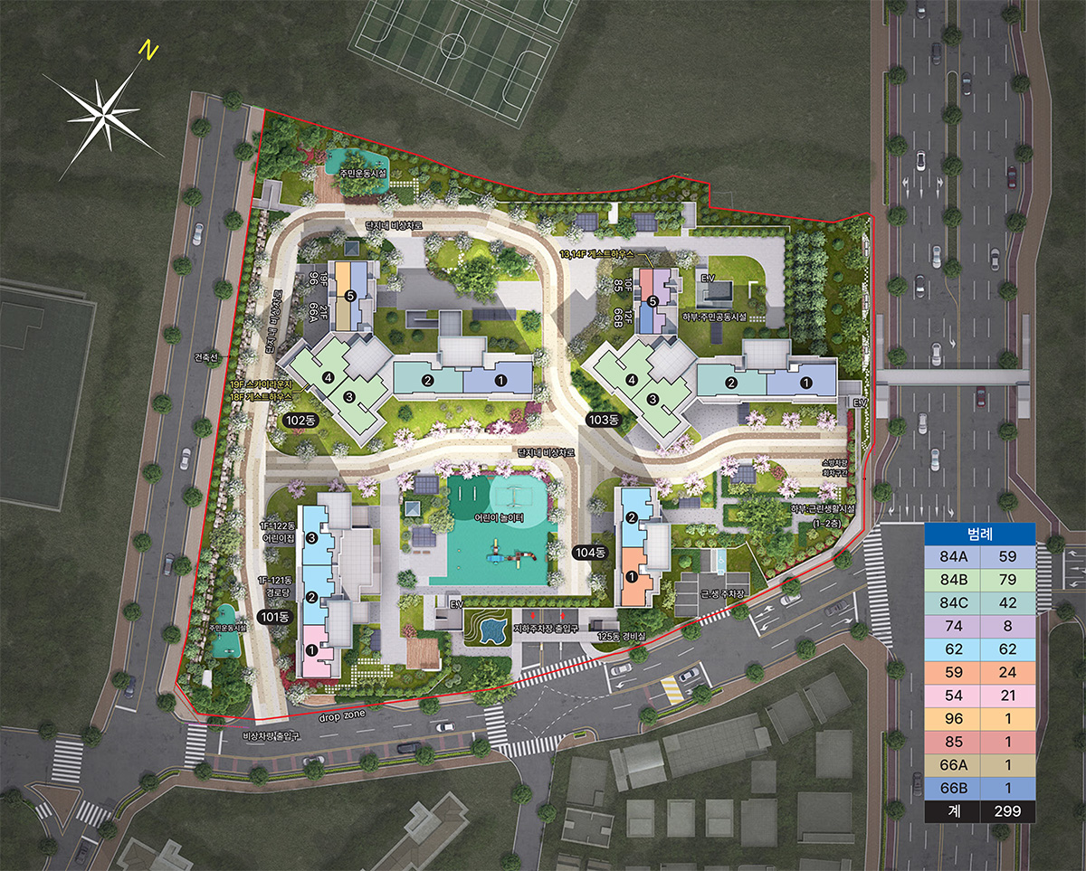 김해삼계 동일스위트 단지배치도