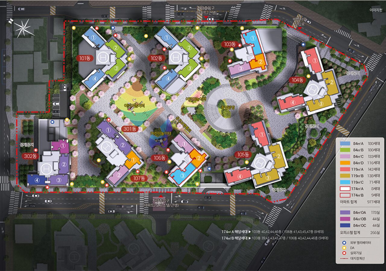 힐스테이트 대명 센트럴 2차 단지배치도