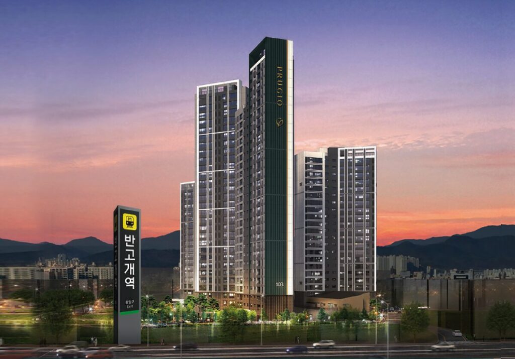 반고개역 푸르지오 측면 예상 조감도